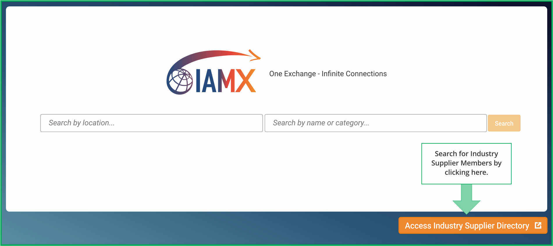 Industry Supplier Directory access button