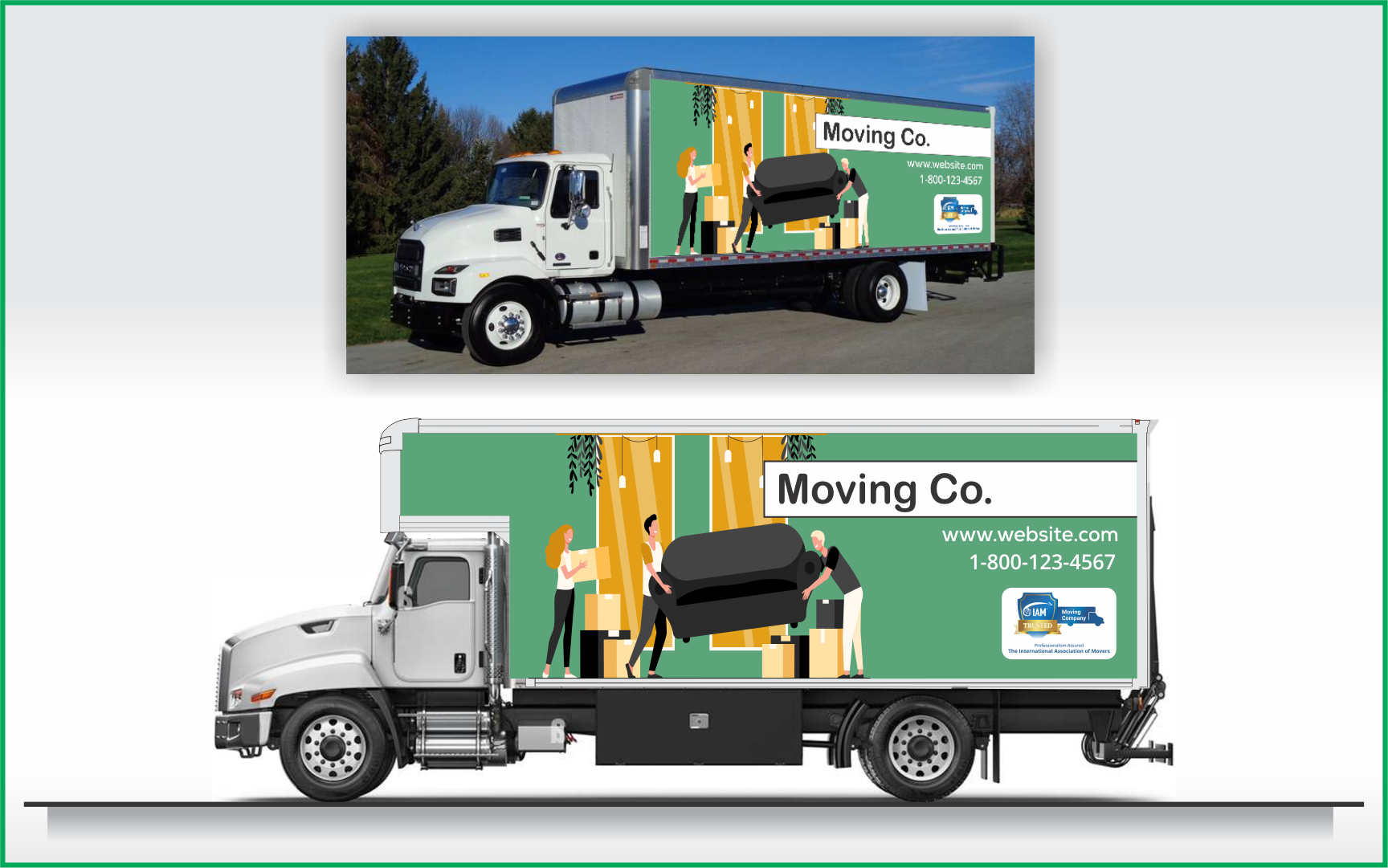 Example of ITMC branding as a vehicle decal sticker