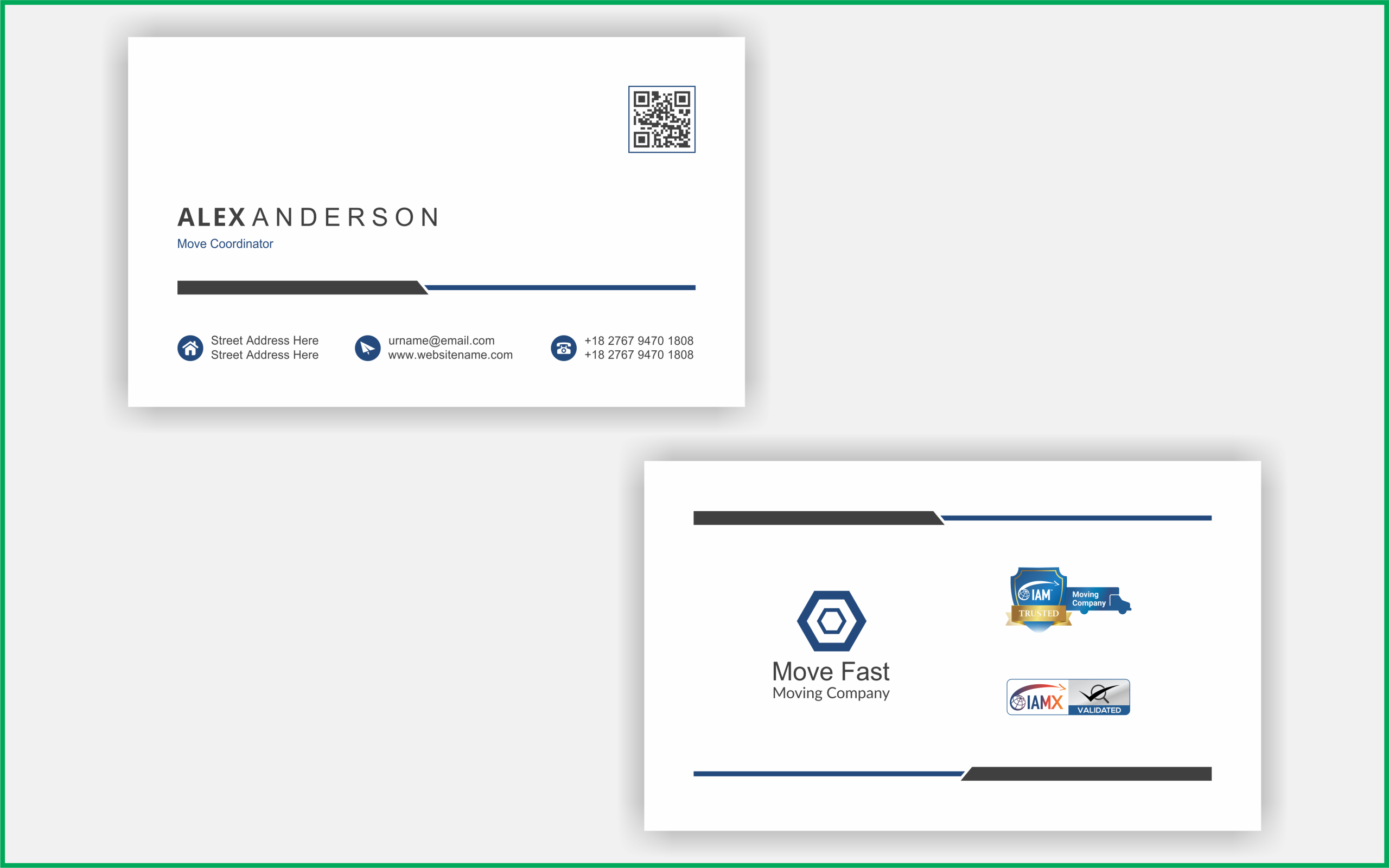 Example of ITMC badge on a business card