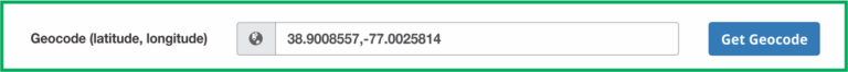 Get Geocode button
