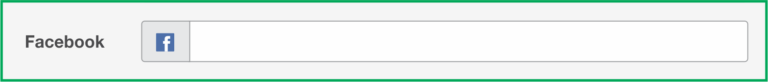 Facebook link field