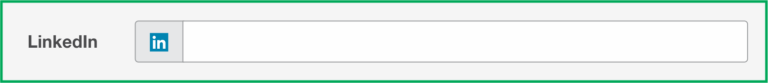 LinkedIn link field