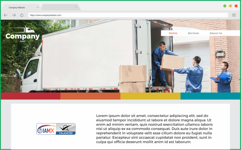 Example of IAMX Validated logo displayed on a website
